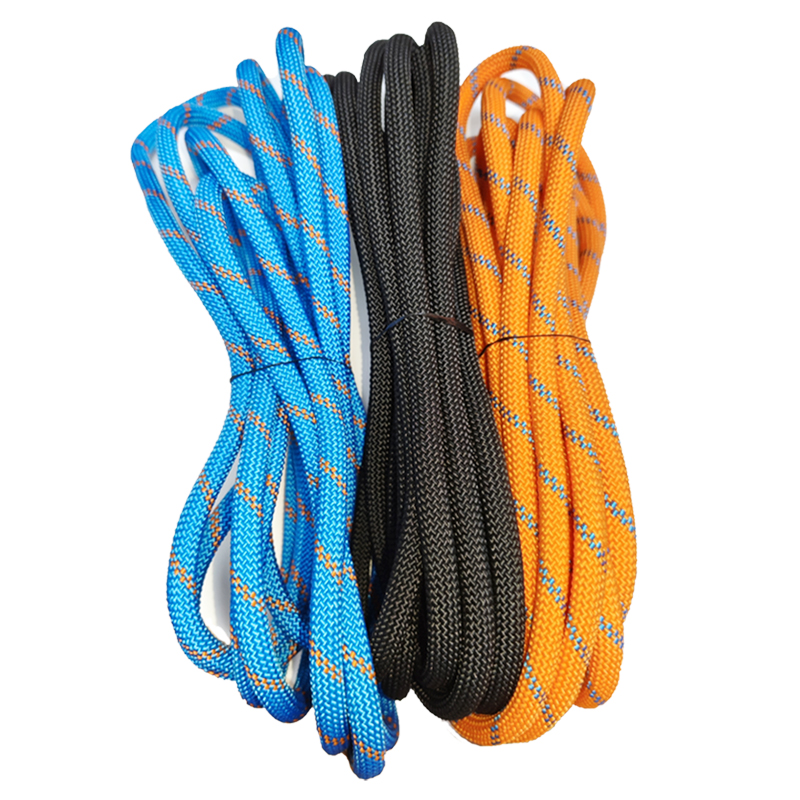 Outdoor Camping Extension Cord - ブルーオレンジ 直径10mm パラコード 長さ5M/10M/20M ランヤードロープ コアソリッド