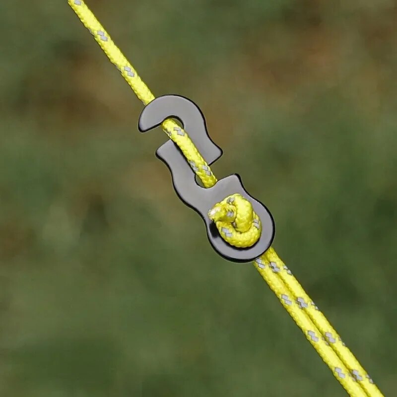 Outdoor Camping Extension Cord - 10 個調節可能なキャンプテントコードロープバックル S タイプテンショナーファスナーキット屋外キャンプテント固定アクセサリー
