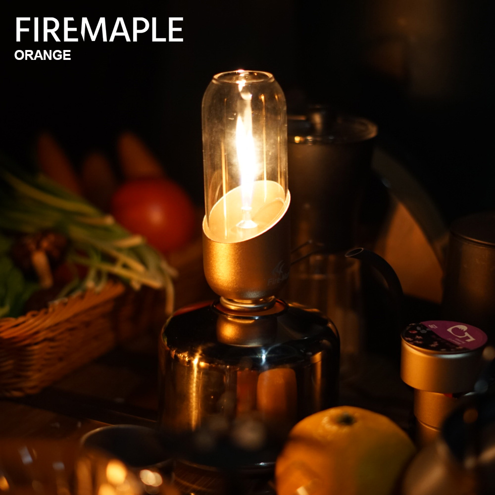 Outdoor Camping Heater For Tent - Fire mapleオレンジガスランタン、キャンプ、ハイキング、バックパッキング用の屋外アイソブタンフューエルライト、ロマンティックビアンガスランプ