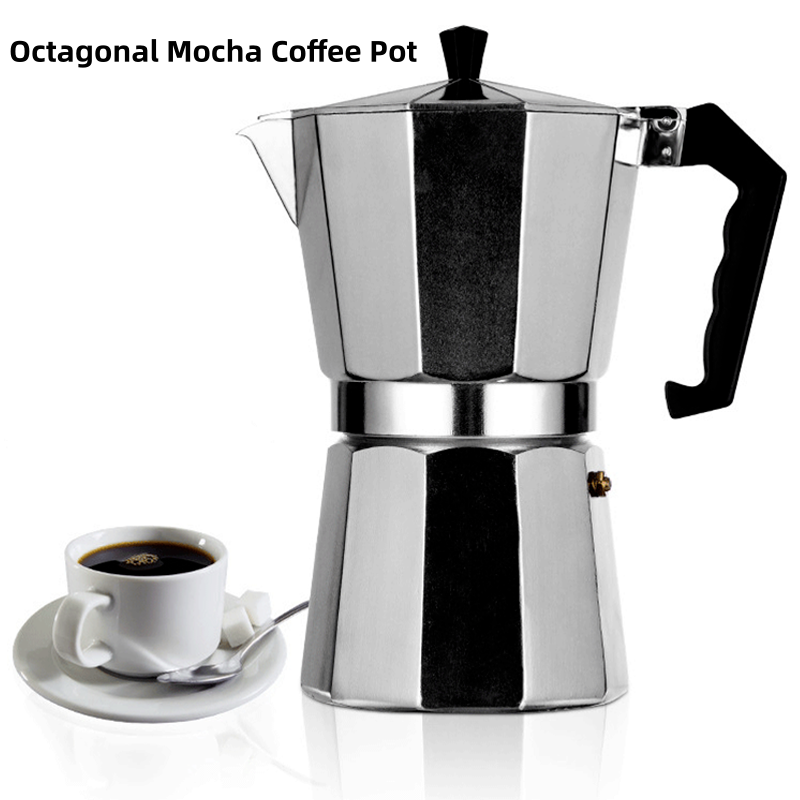 Camp Percolator Coffee - アルミ製コーヒーケトル ラテパーマネントポット 家庭用 イタリアン 八角形 モカコーヒーポット