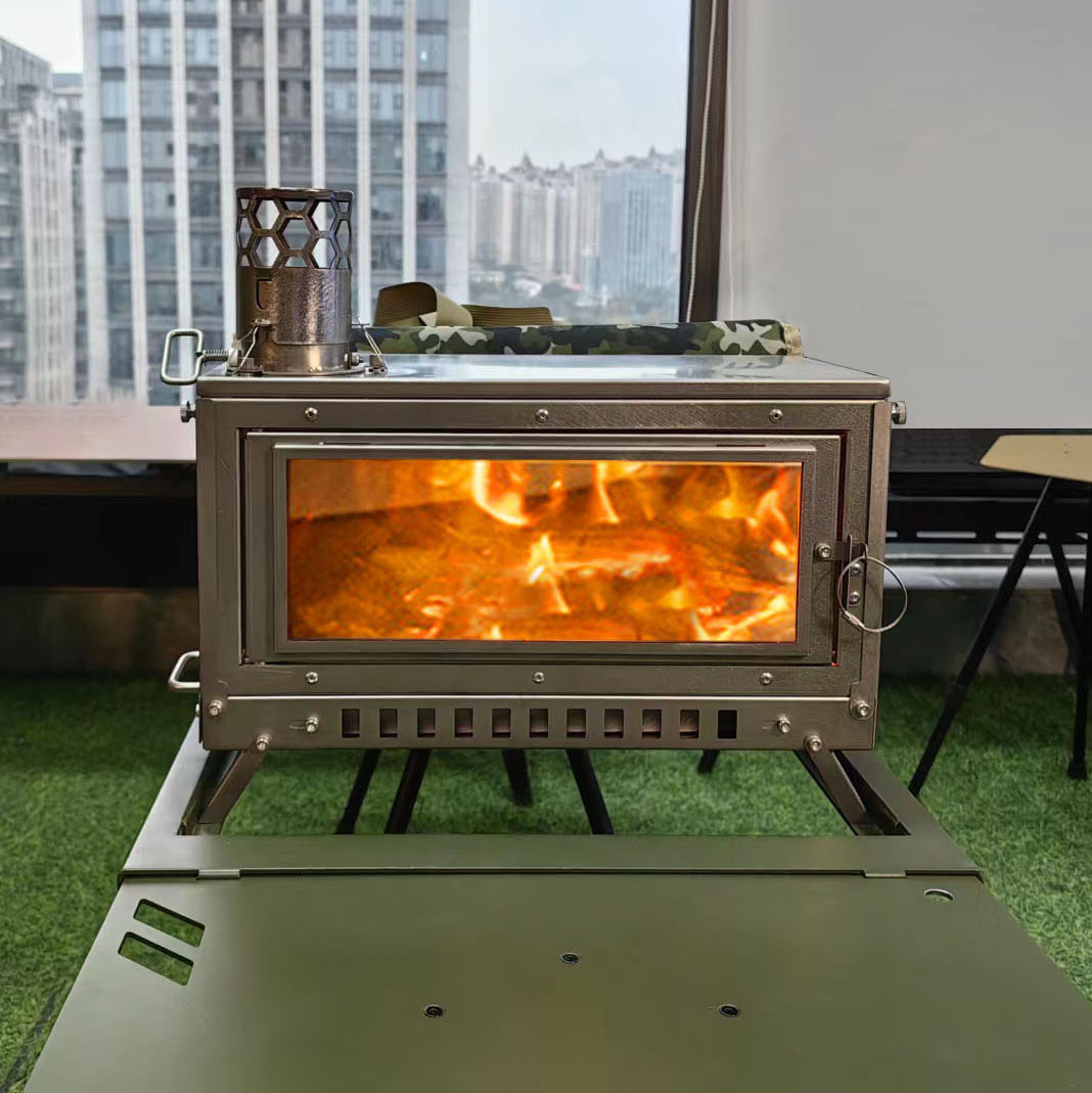 Outdoor Camping Stove Wood - 薪ストーブ テントストーブ 折りたたみ式 ポータブル 火鉢 木材ヒーター