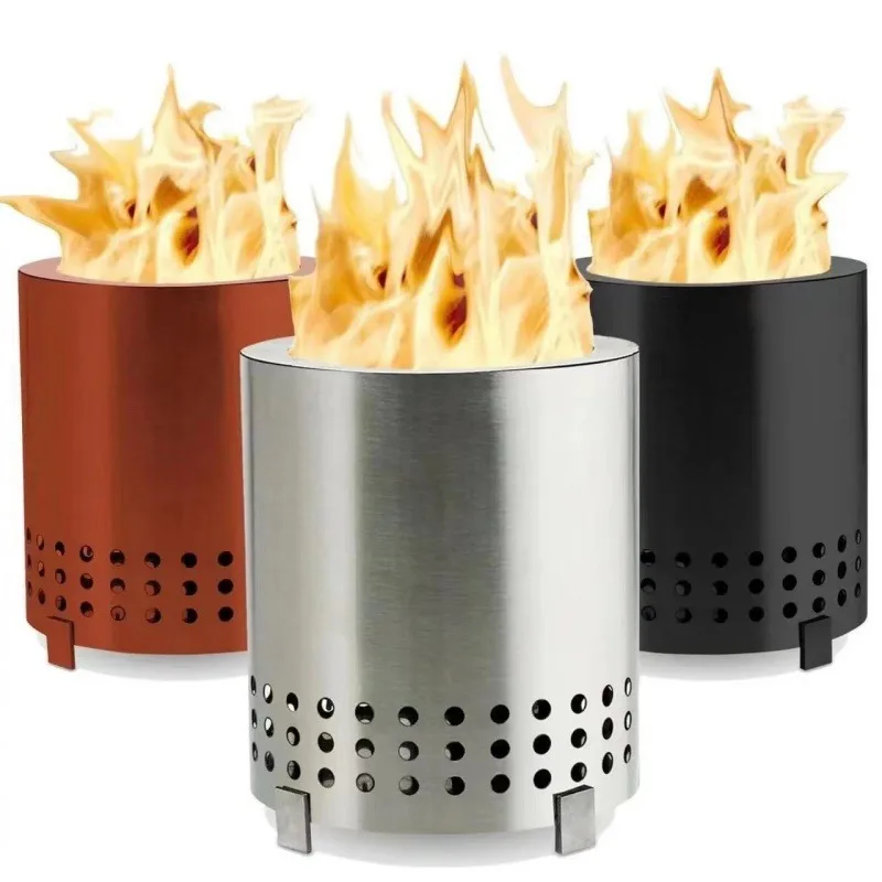 Outdoor Camping Fireplace - 1 個ポータブルキャンプストーブ卓上ピットスタンド付き屋外暖炉ヒーターバックパッキングハイキング旅行バーベキュー最高品質