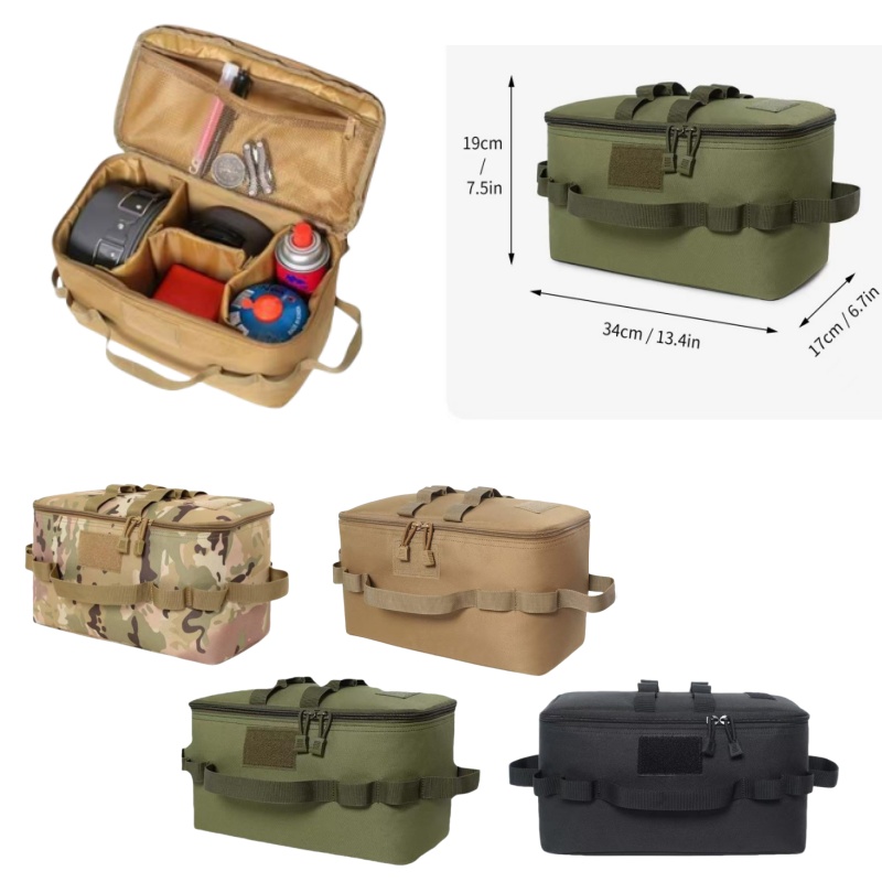 Outdoor Camping Utensils - アウトドアポーチ キャンプ収納袋 調理器具オーガナイザー ポータブル食器ハンドバッグ ピクニックバッグ キャンプ