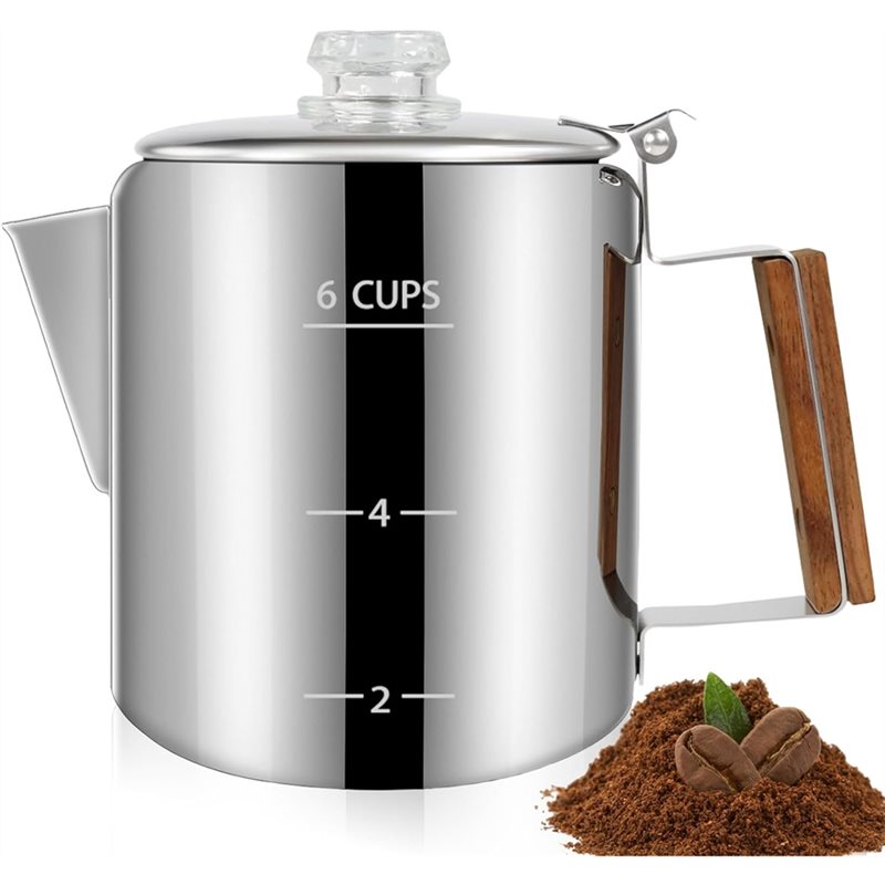 Camp Percolator Coffee - NOCM コーヒーポット 6 カップパーコレーター 304 ステンレス鋼コーヒーメーカー