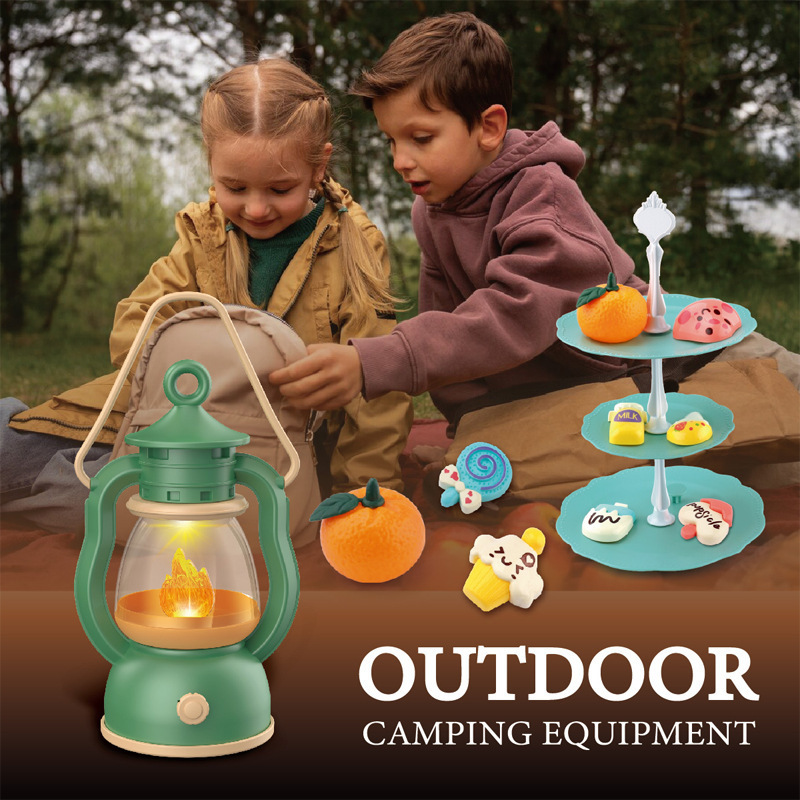 Outdoor Y Camping - 子供用キャンプセット キャンプファイヤーごっこ遊び 幼児向けおもちゃ 男の子用 光と音付き キャンプおもちゃ付き
