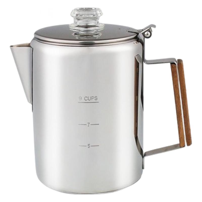 Camp Percolator Coffee - 9 カップコーヒーパーコレーター 1500 ミリリットルステンレス鋼コーヒーメーカーポータブルキャンプホームコンロコーヒーポットコンフォートグリップ付き