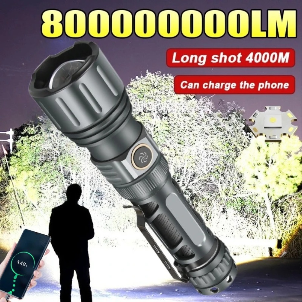 Outdoor Camping Lighting - 超高輝度懐中電灯ポータブル充電式 LED ランプ戦術的なキャンプランタン防水屋外ライト釣り用