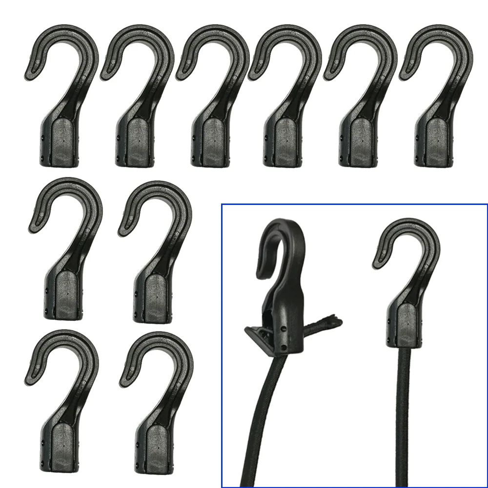 Outdoor Camping Extension Cord - 10個20個入り オープンエンドコードフック スナップボート カヤック バイク用ロープバックル キャンプテントフック