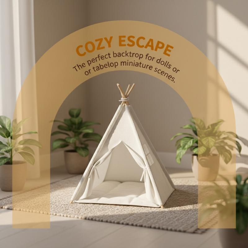 Outdoor Y Camping - 1:12スケール キャンプテントモデル 装飾用 模擬屋外テント飾り Ob11ドール用 小型テント