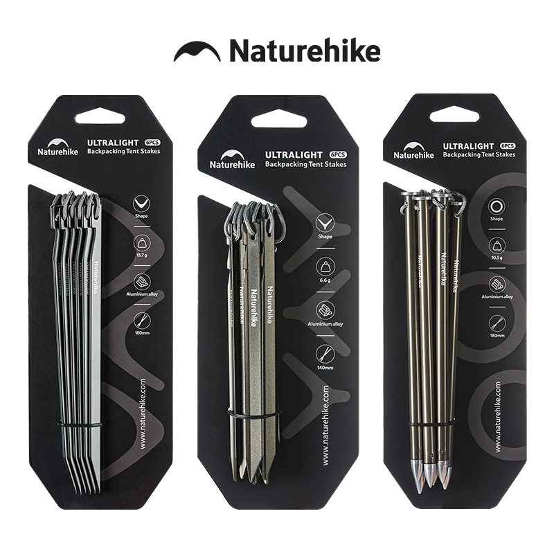 Outdoor Camping Utensils - Naturehike テントネイル 7075 アルミ合金ペグテントステーク超軽量バックパッキングテントネイル屋外キャンプハイキング用品