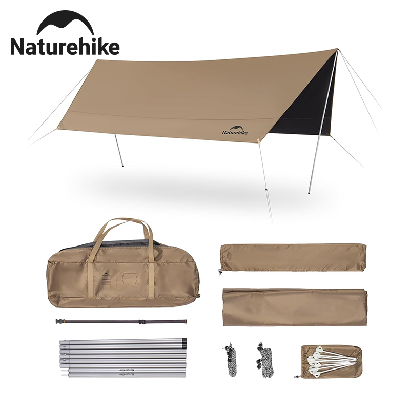 Waterproof Tarp Shelter - Naturehike 大型キャンプ防水キャノピーキャンプサンシェルター夏抗紫外線 UPF2000+ ファミリー Ourdoor パークビーチテントタープ