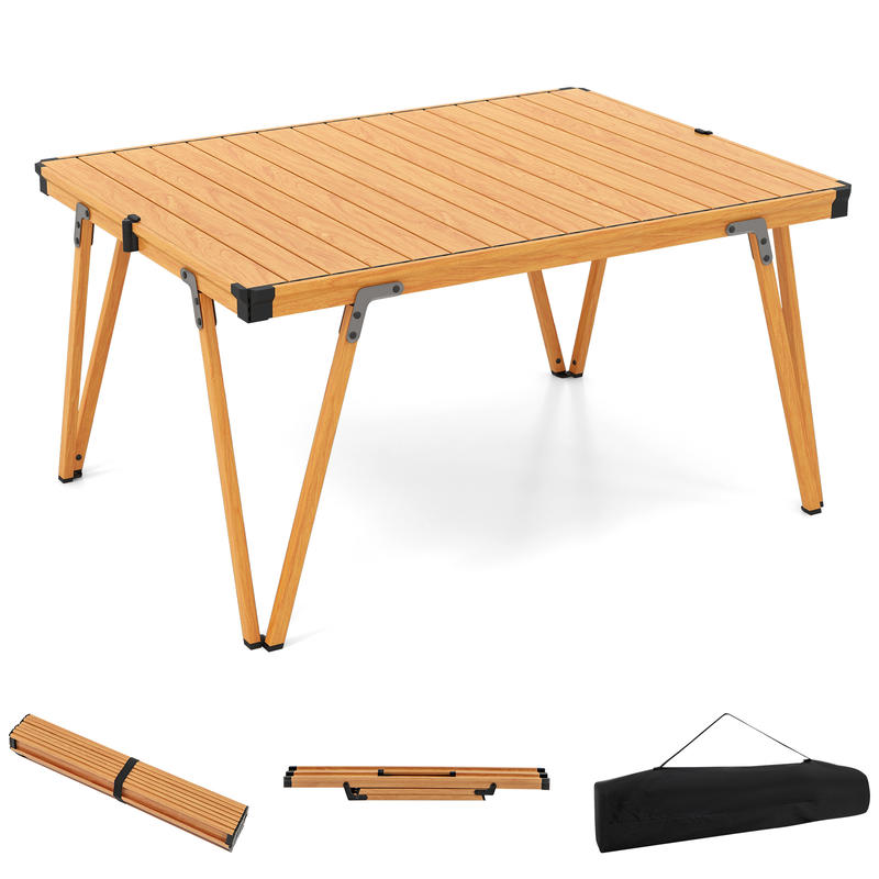 Outdoor Camping Table With Storage - シングル折りたたみピクニックテーブル 93 x 70 cm キャンプテーブル