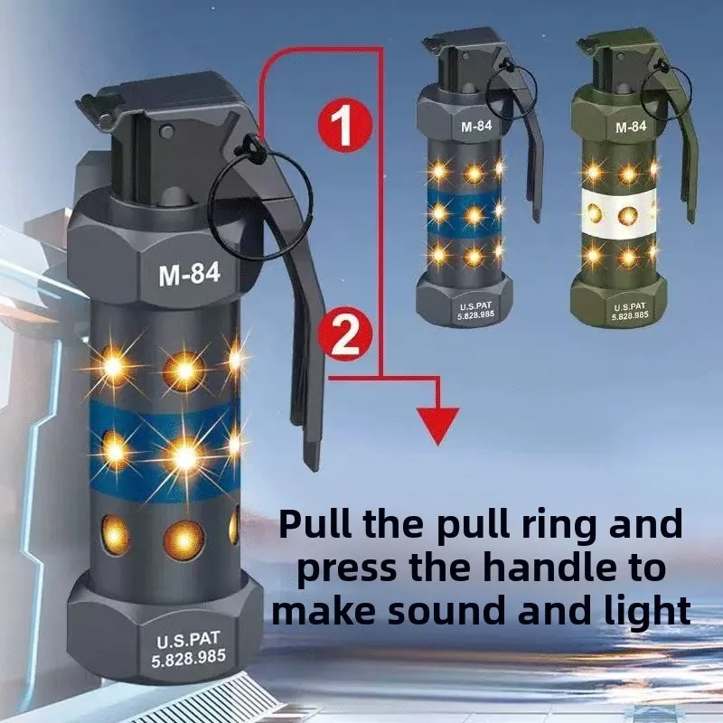 戦術的な M84 ダミー手榴弾モデル ストロボ LED サバ - Outdoor Y Camping のレビューと価格