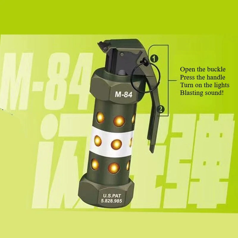 戦術的な M84 ダミー手榴弾モデル ストロボ LED サバ - Outdoor Y Camping のレビューと価格