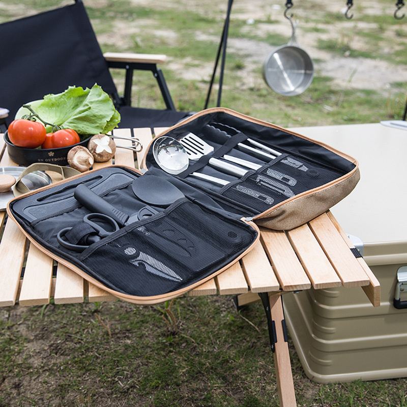 8 個キャンプキッチン調理器具セットポータブルバッグアウトド - Outdoor Camping Uk のレビューと価格