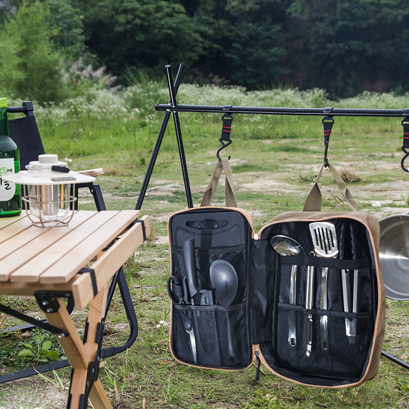 8 個キャンプキッチン調理器具セットポータブルバッグアウトド - Outdoor Camping Uk のレビューと価格