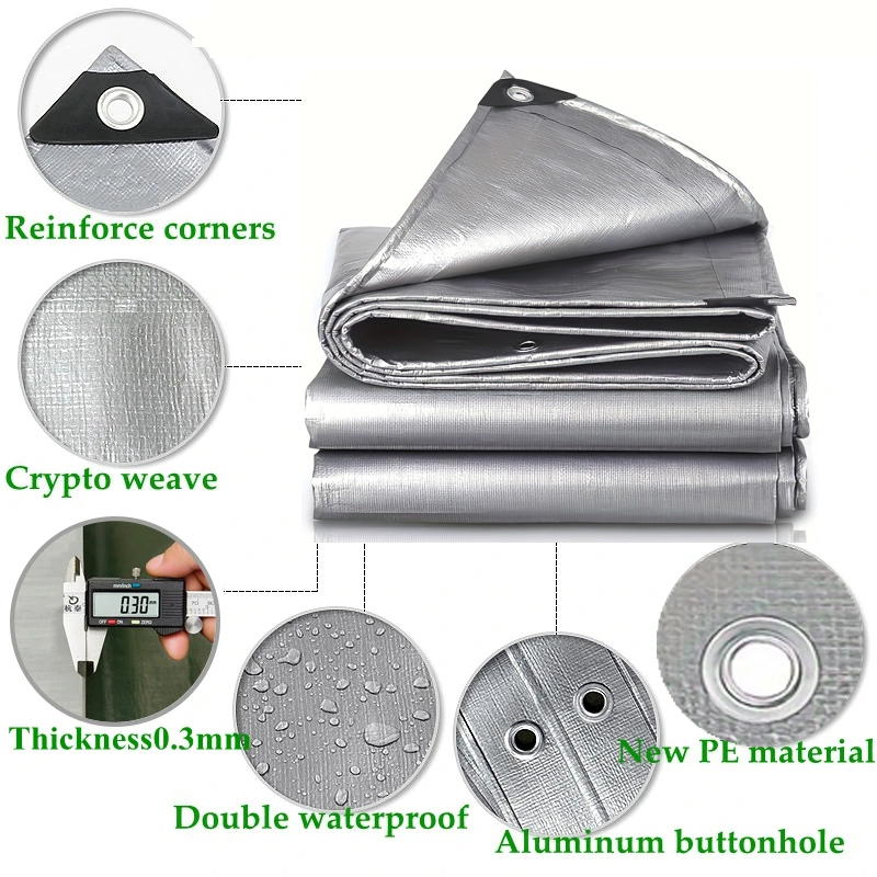 大型防水ターポリン,キャンプターポリン,シルバーキャノピー, - Waterproof Tarp Shelter のレビューと価格