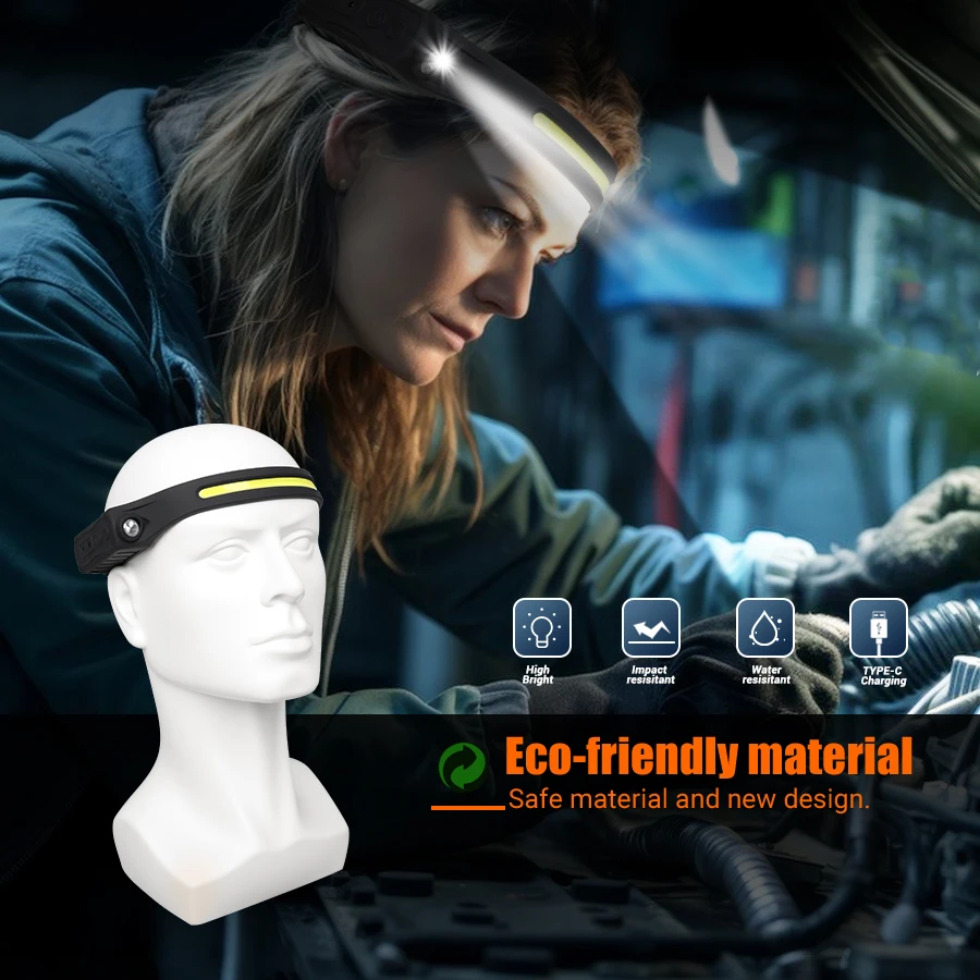 充電式ヘッドランプ 350 ルーメン モーションセンサー L - Headlamp のレビューと価格