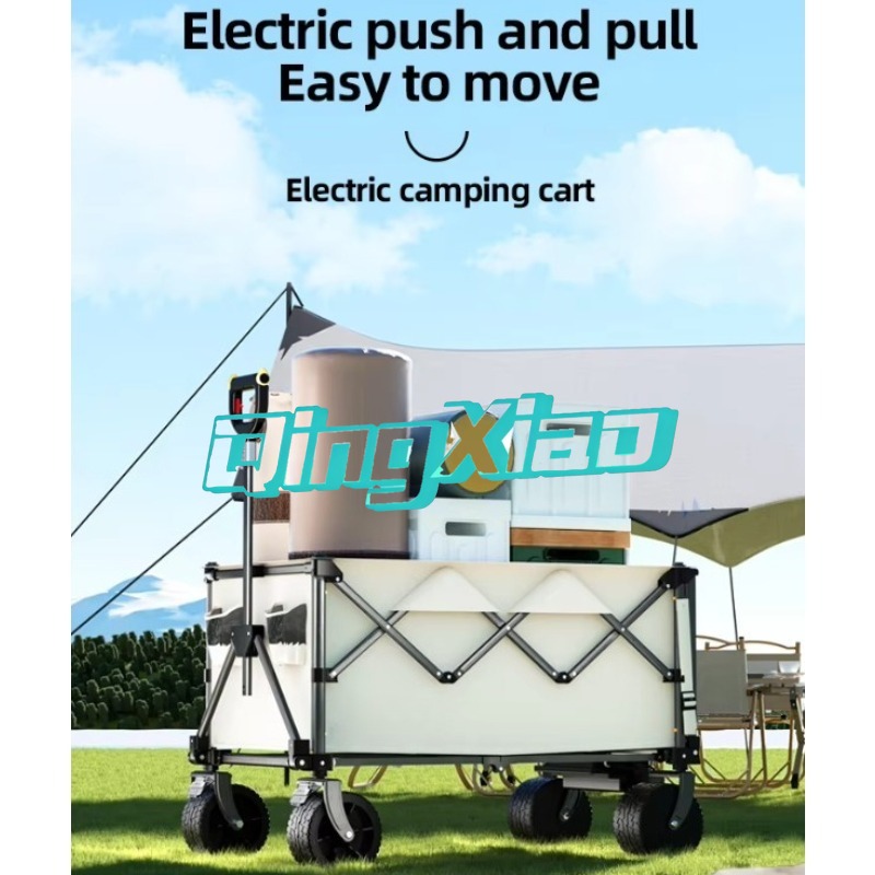 電動折りたたみ式キャンプワゴンカート、ポータブル屋外ピクニッ - Outdoor Camping Shop のレビューと価格
