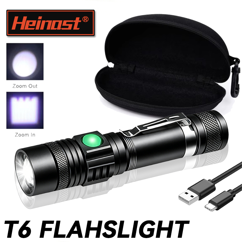 T6 LED 充電式懐中電灯、18650 ズーム可能なトーチ - Headlamp のレビューと価格