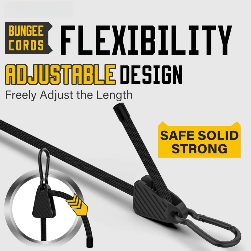 1-6個入り 調節可能なバンジーコード フック付き 7-48 - Outdoor Camping Extension Cord のレビューと価格
