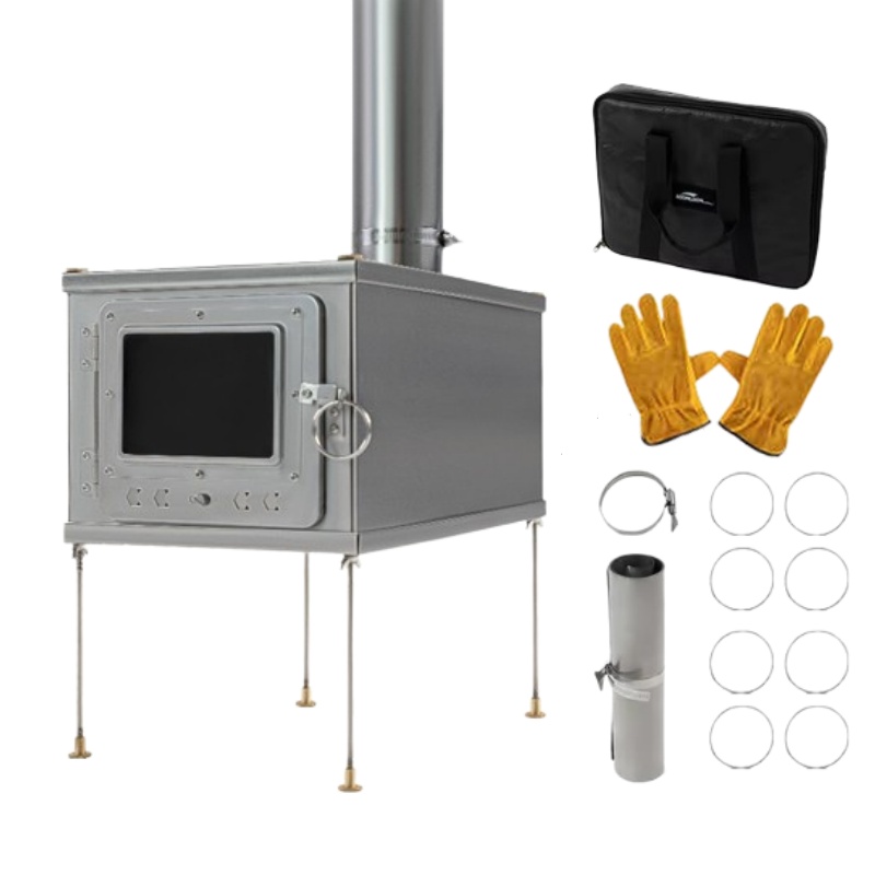 折りたたみ式軽量チタン合金テントストーブ、ポータブル、耐久性 - Outdoor Camping Stove Wood のレビューと価格