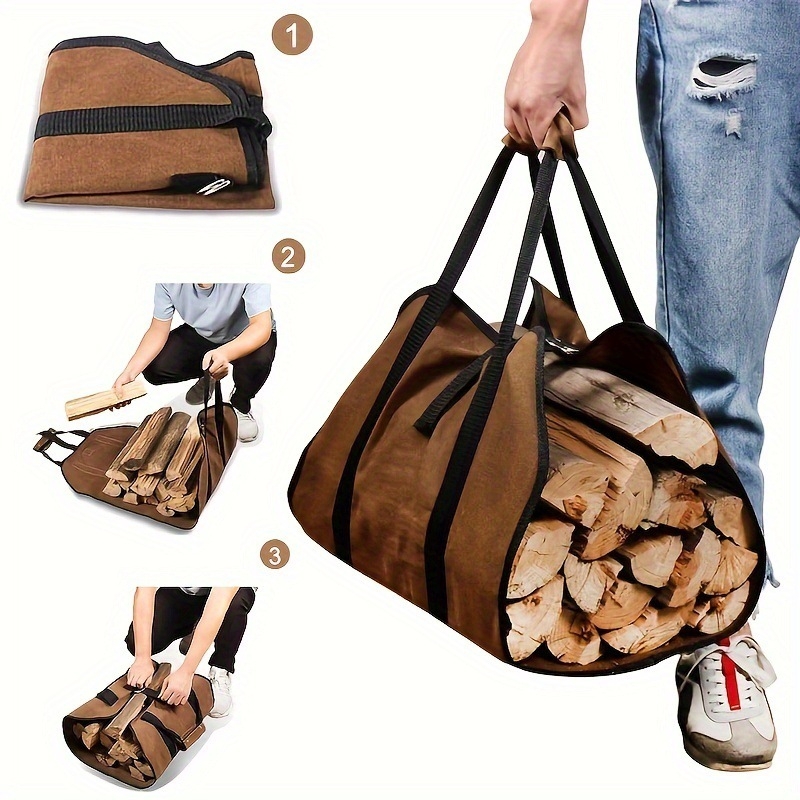 暖炉用薪運搬バッグ、薪収納バッグ、大容量薪ホルダー、薪ストー - Outdoor Camping Fireplace のレビューと価格