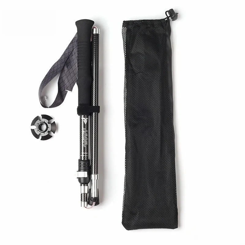 実用的なクラシック3Kカーボンファイバー製5段折りたたみ式ト - Trekking Poles のレビューと価格