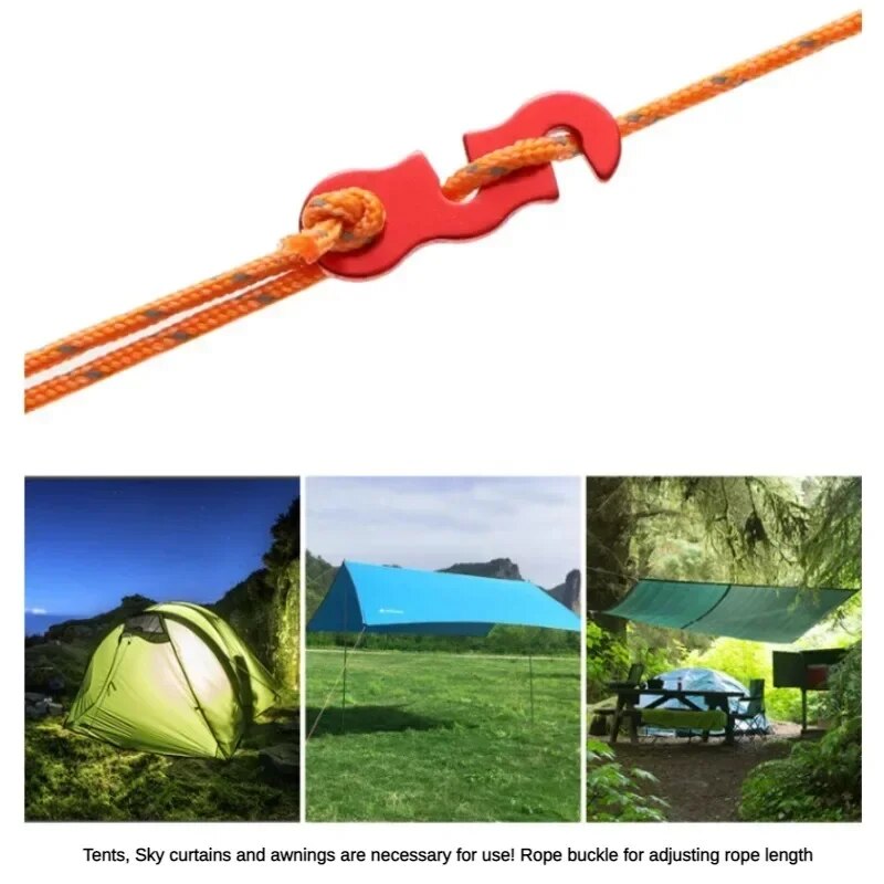 10 個調節可能なキャンプテントコードロープバックル S タ - Outdoor Camping Extension Cord のレビューと価格
