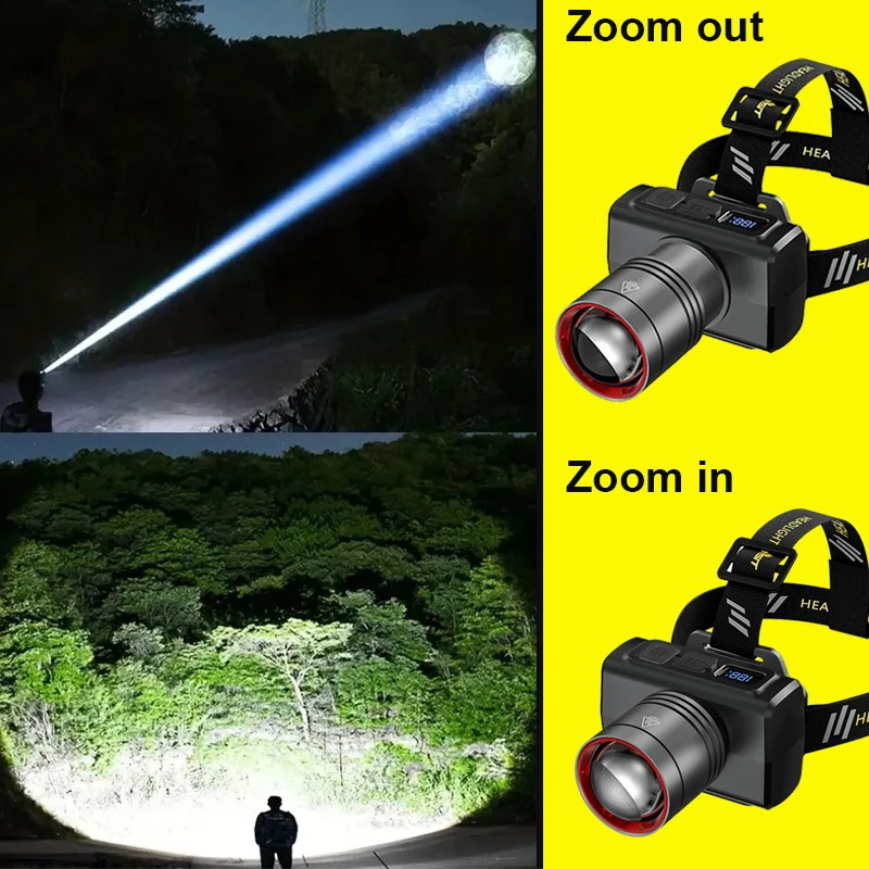 2026 LEDデジタル充電式ヘッドランプ 超高輝度ヘッドL - Headlamp のレビューと価格
