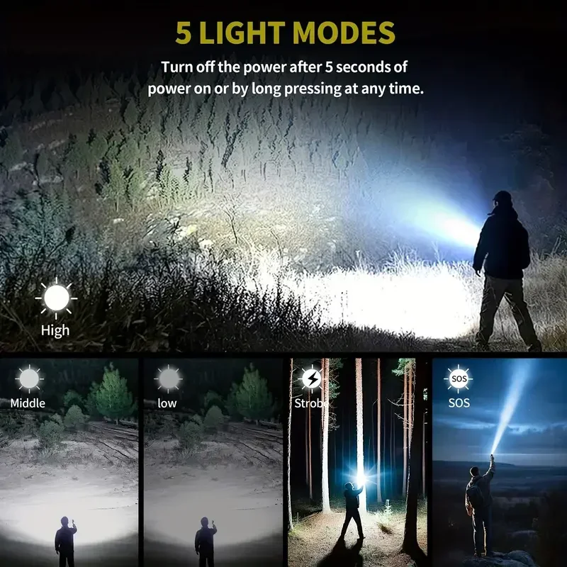超強力懐中電灯集中点火懐中電灯防水軍事戦術ランプ屋外キャンプ - Outdoor Camping Lampe のレビューと価格