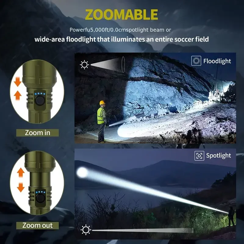 超強力懐中電灯集中点火懐中電灯防水軍事戦術ランプ屋外キャンプ - Outdoor Camping Lampe のレビューと価格