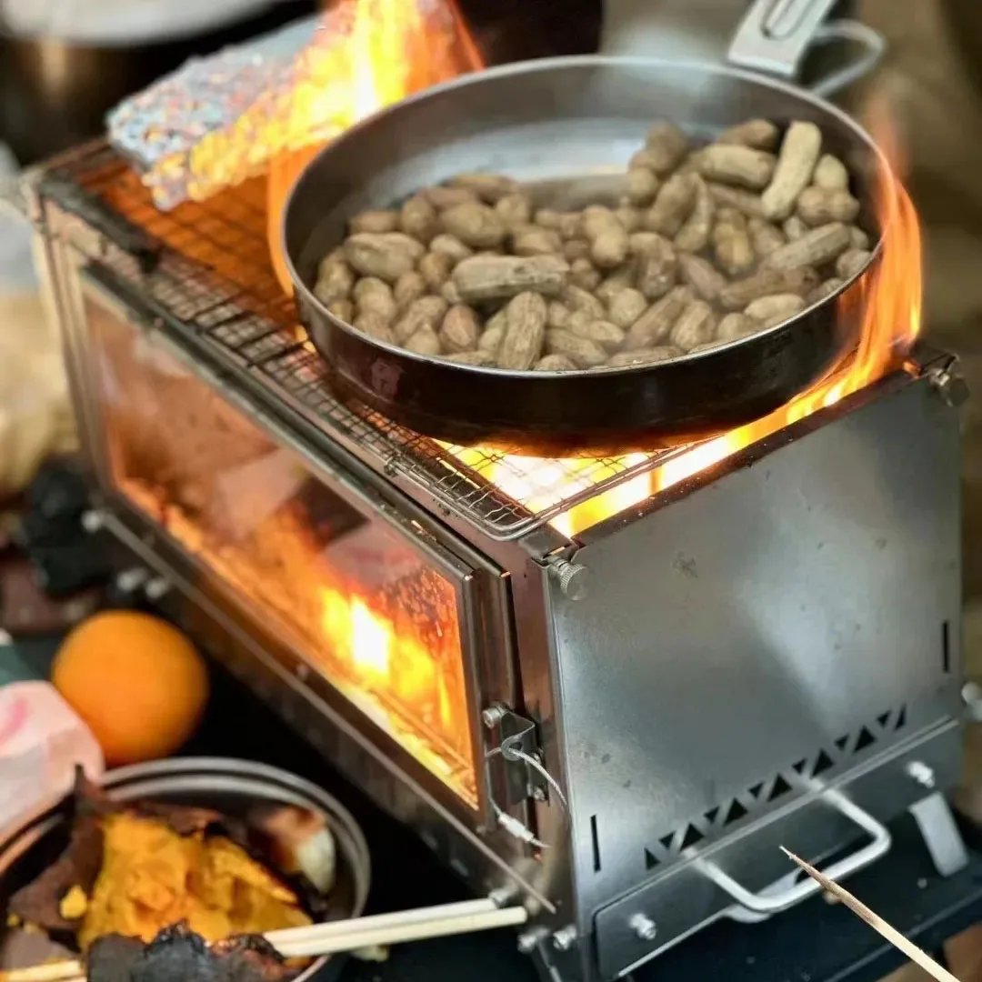 薪ストーブ テントストーブ 折りたたみ式 ポータブル 火鉢  - Outdoor Camping Stove Wood のレビューと価格