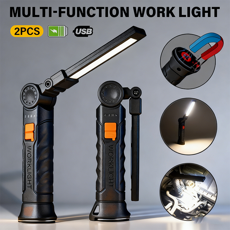 ポータブル COB LED 懐中電灯 USB 充電式ワークラ - Outdoor Camping Lighting のレビューと価格
