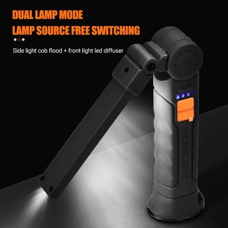 ポータブル COB LED 懐中電灯 USB 充電式ワークラ - Outdoor Camping Lighting のレビューと価格
