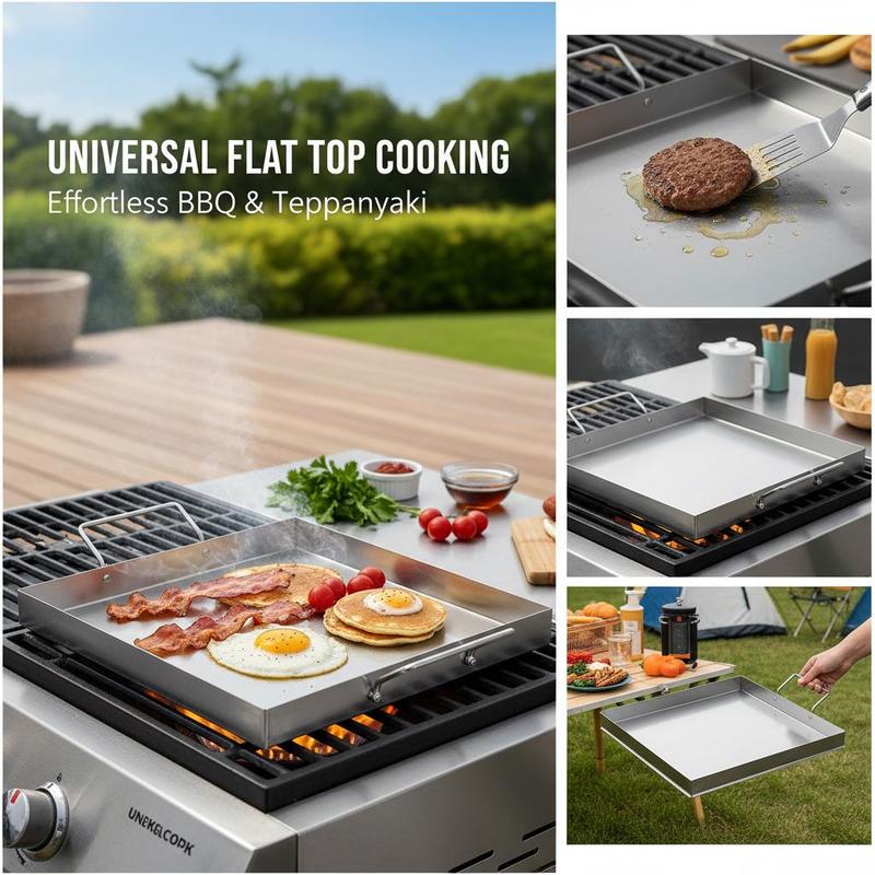 ユニバーサルフラットトップグリドル 18x16インチ キャン - Outdoor Camping Griddle のレビューと価格