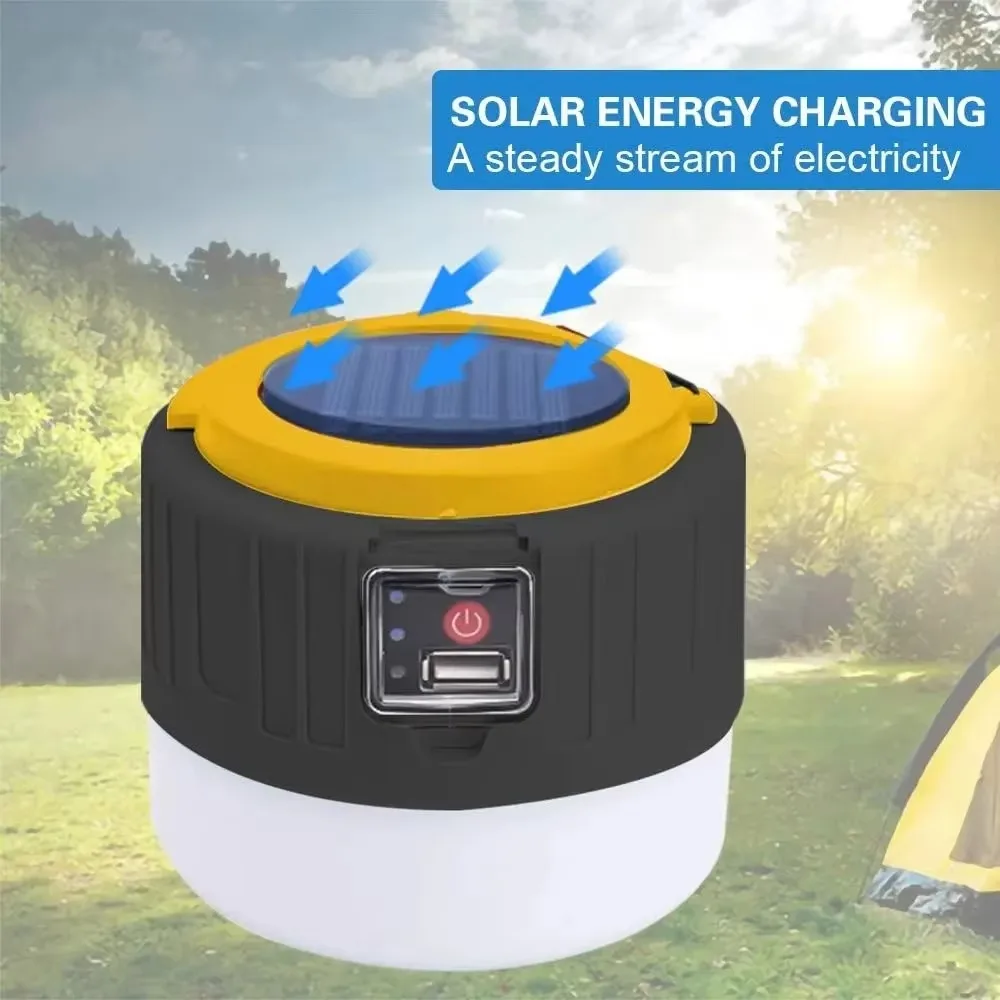 ソーラーキャンプランタン 充電式LEDポータブルワークライト - Outdoor Camping And Fishing のレビューと価格