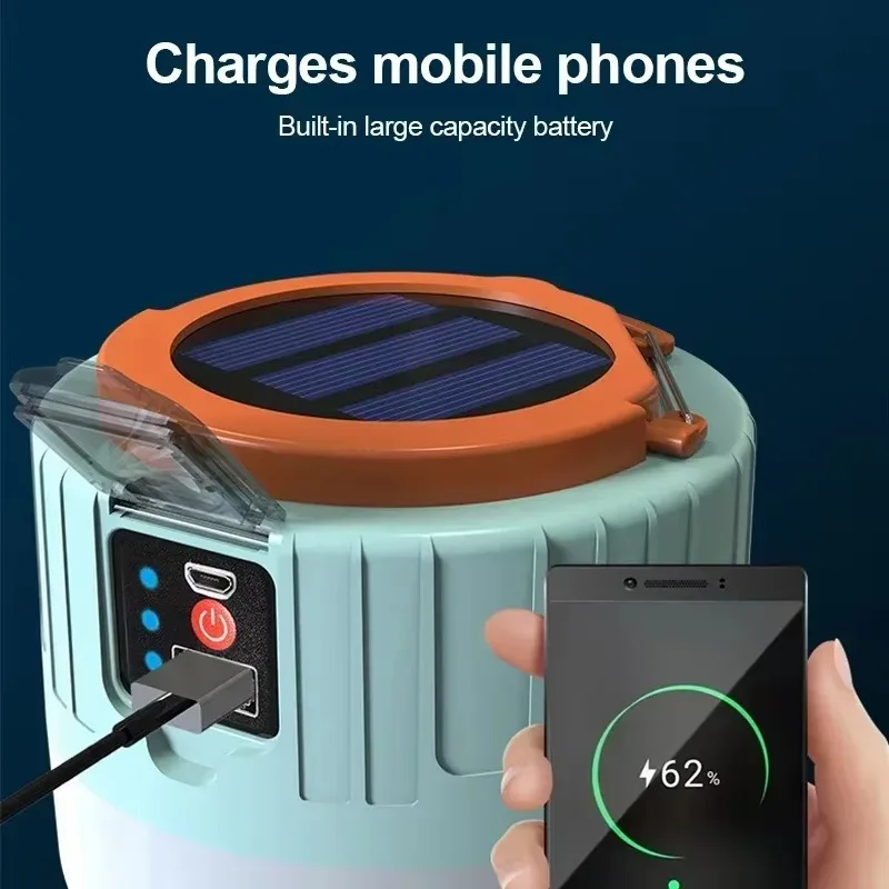 ソーラーキャンプランタン 充電式LEDポータブルワークライト - Outdoor Camping And Fishing のレビューと価格