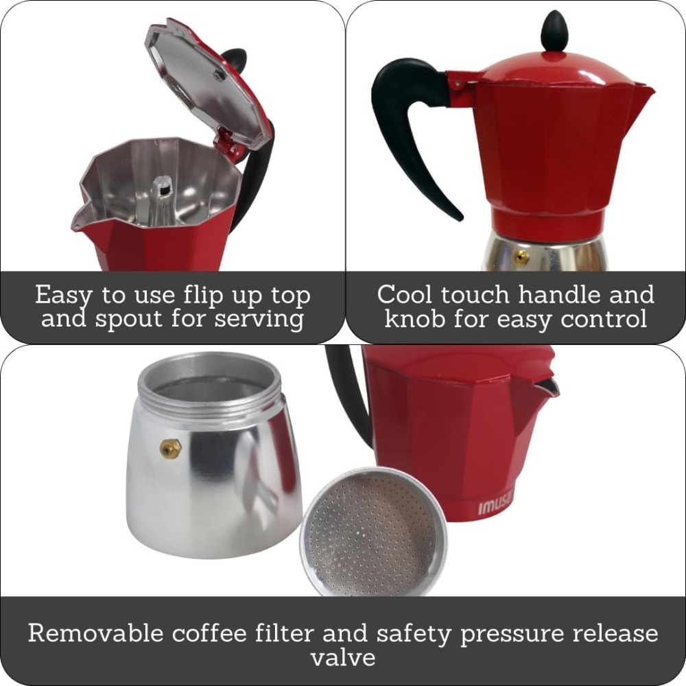 コンロ用エスプレッソメーカー 3カップ モカポット アルミ製 - Camp Percolator Coffee のレビューと価格