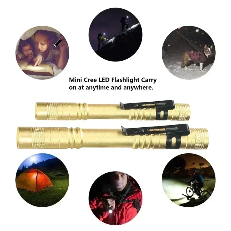 ペンクリップ付きポータブルミニLEDペン懐中電灯、ハンドヘル - Outdoor Camping Lampe のレビューと価格
