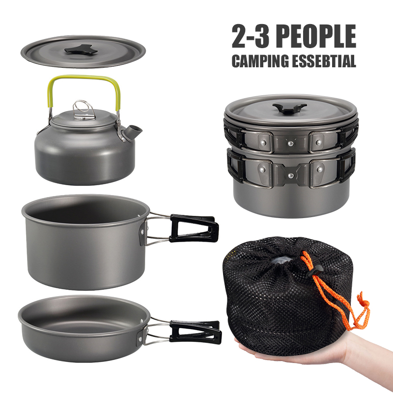 WESTTUNE キャンプ調理器具キット アルミ アウトドア - Outdoor Camping Uk のレビューと価格