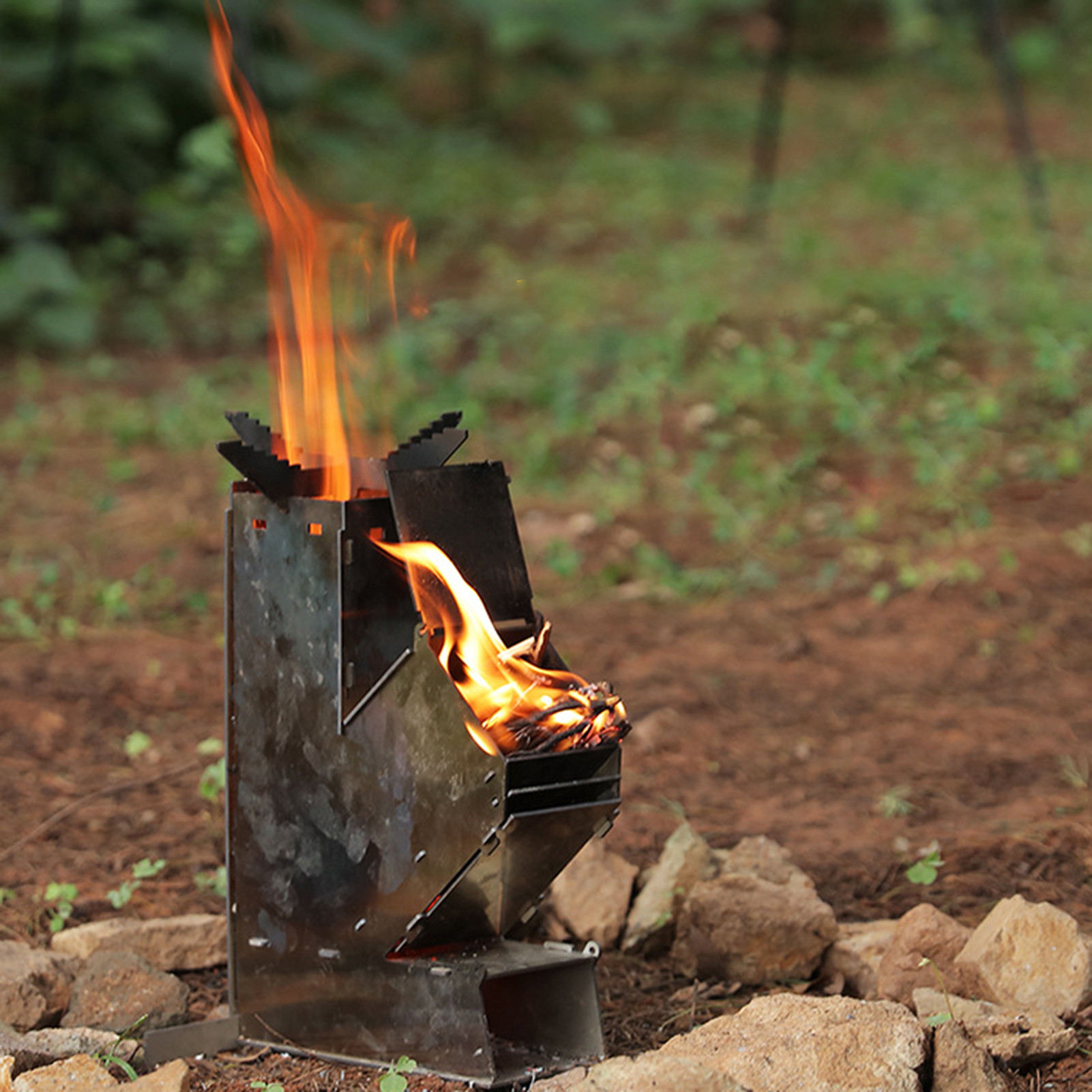屋外の厚いステンレス鋼の薪ストーブ,キャンプ,ハイキング,キ - Outdoor Camping Stove Wood のレビューと価格