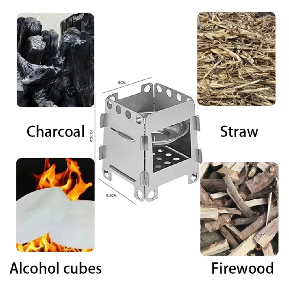 キャンプ炉薪ストーブアルコールストーブステンレス鋼ポータブル - Outdoor Camping Stove Wood のレビューと価格