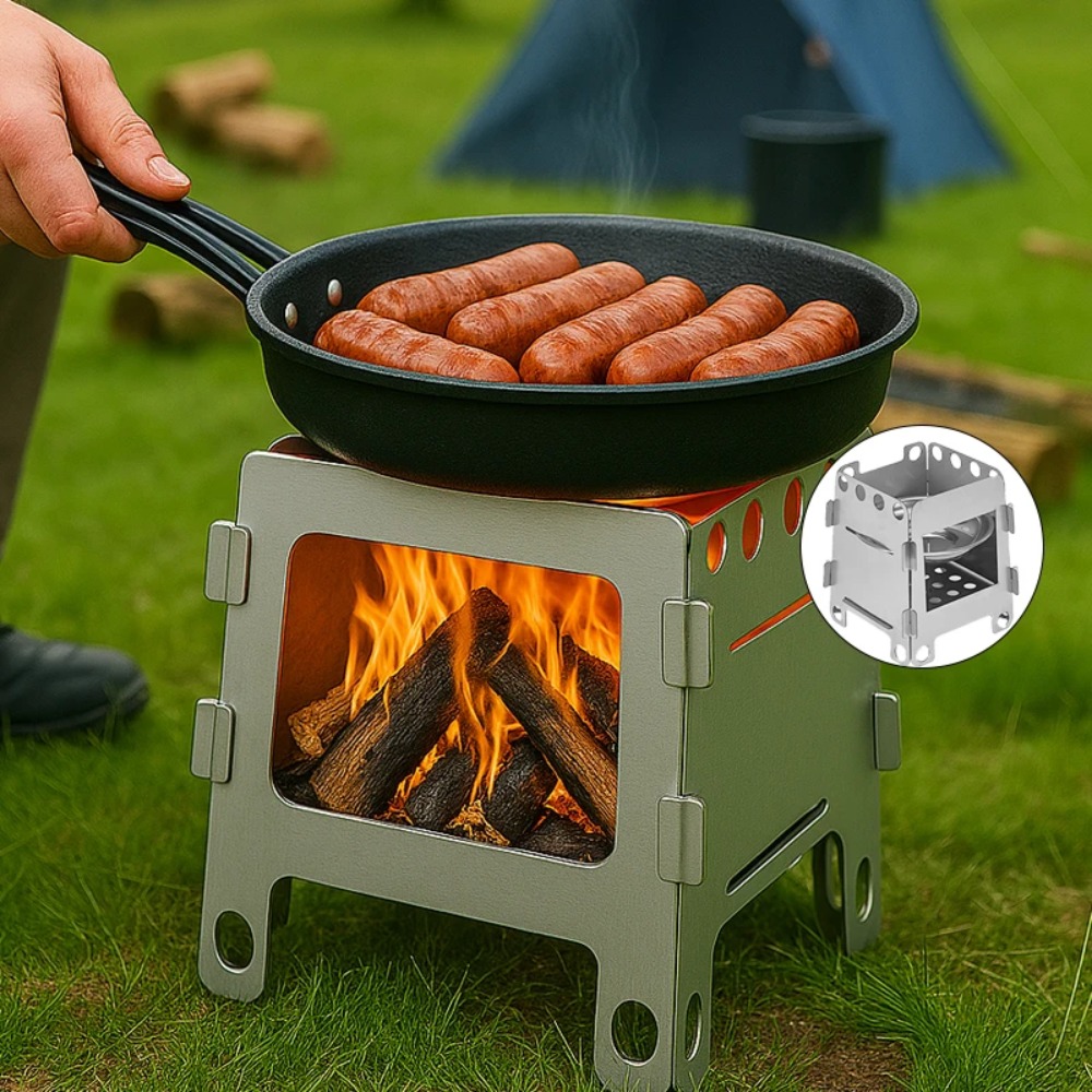 キャンプ炉薪ストーブアルコールストーブステンレス鋼ポータブル - Outdoor Camping Stove Wood のレビューと価格