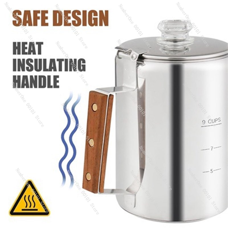 コーヒーパーコレーター キャンプ用コンロトップ式、パーコレー - Camp Percolator Coffee のレビューと価格