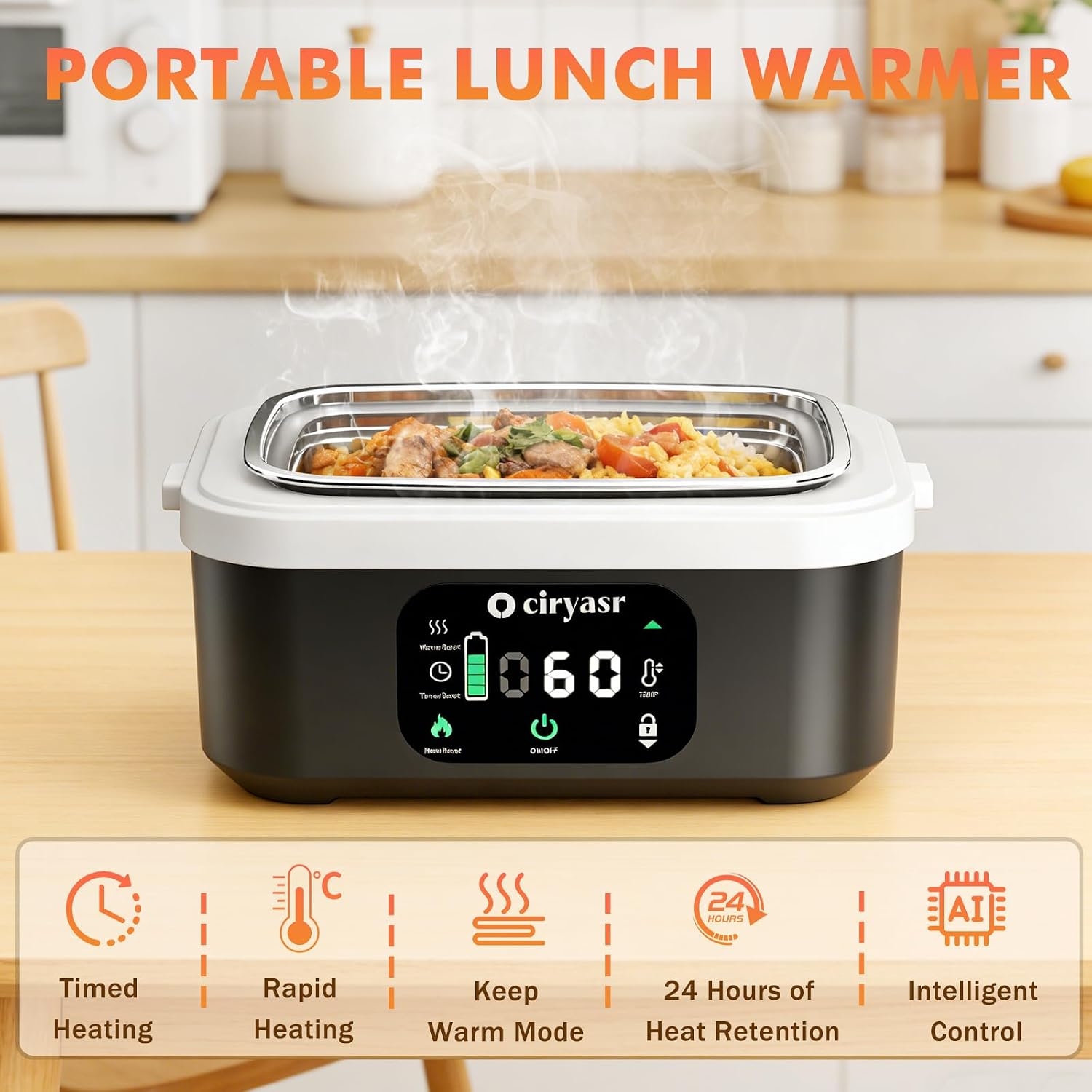 強力な電気ランチボックス、1.35L 20000mAhバッテ - Outdoor Camping Activities のレビューと価格