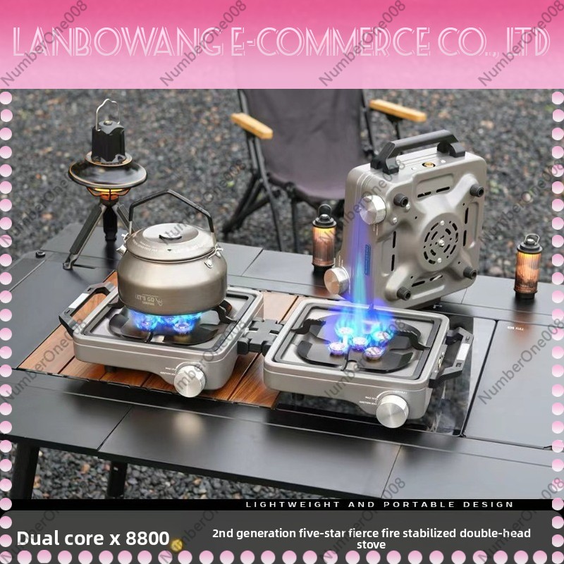 屋外用デュアルバーナー高出力キャンプストーブ折りたたみ式BB - Outdoor Camping Heater For Tent のレビューと価格