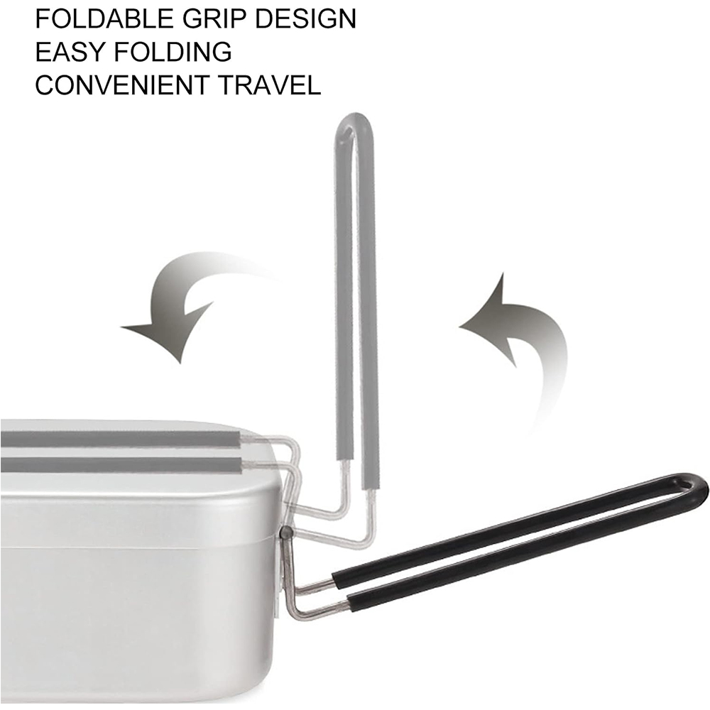 800 ミリリットルアルミ弁当箱屋外キャンプ調理器具食器折り - Outdoor Camping Uk のレビューと価格