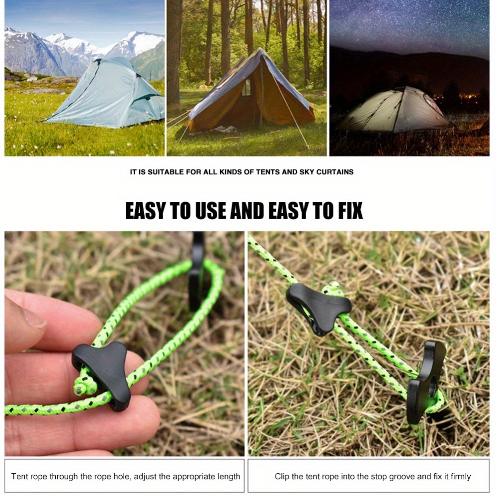 キャンプテントロープバックル、コード引き締めツール、ファスナ - Outdoor Camping Extension Cord のレビューと価格