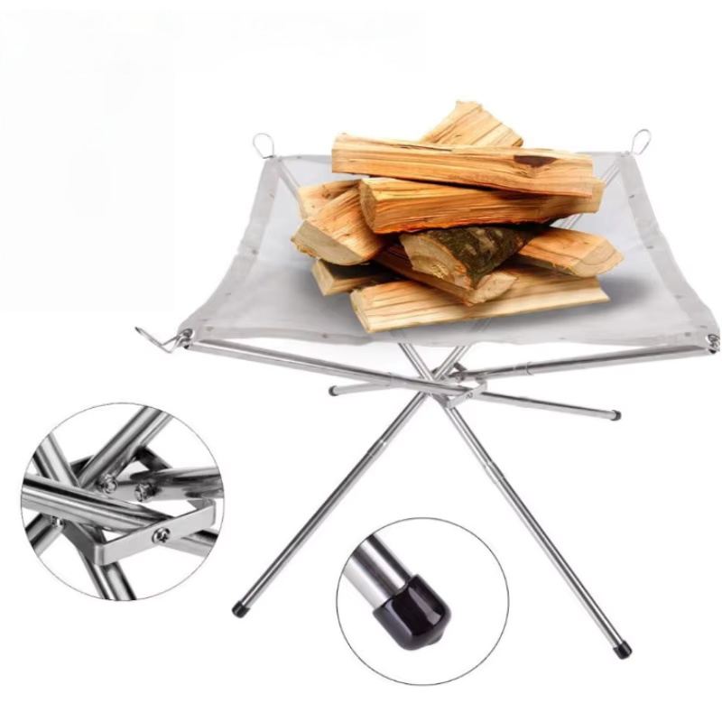 屋外BBQ焚き火ラック ポータブルキャンプファイヤーピットグ - Outdoor Camping Stove Wood のレビューと価格
